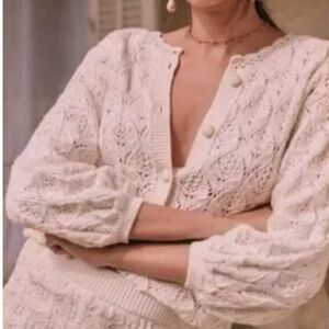 Sezane Anahi Cardigan Écru. - Size XS